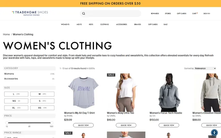 /collections/womens-clothing — Tradehome Shoes