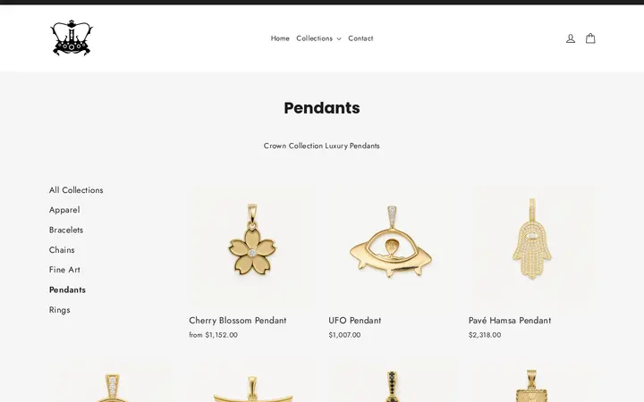/collections/pendants — The Crown Collection