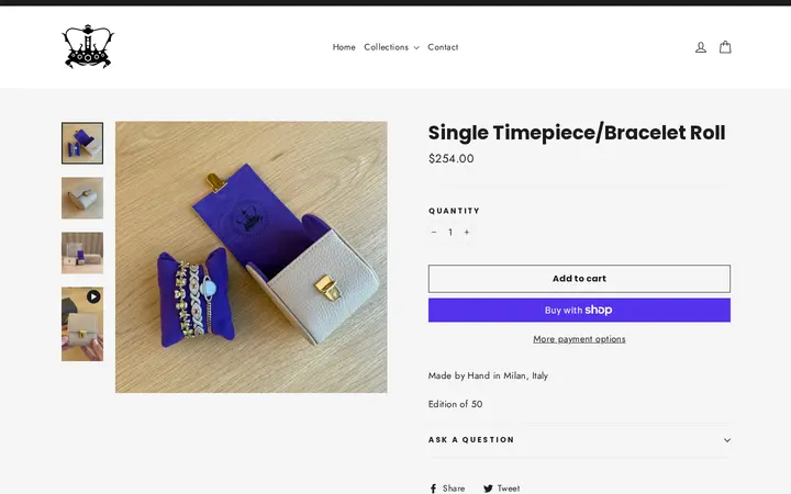 /collections/accessories/products/single-timepiece-bracelet-roll — The Crown Collection