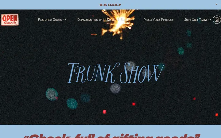 Website of Trunk Show