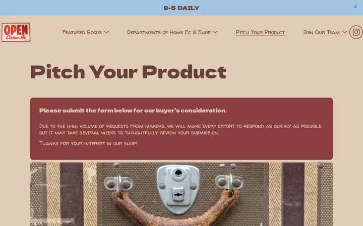 /pitch-product — Trunk Show