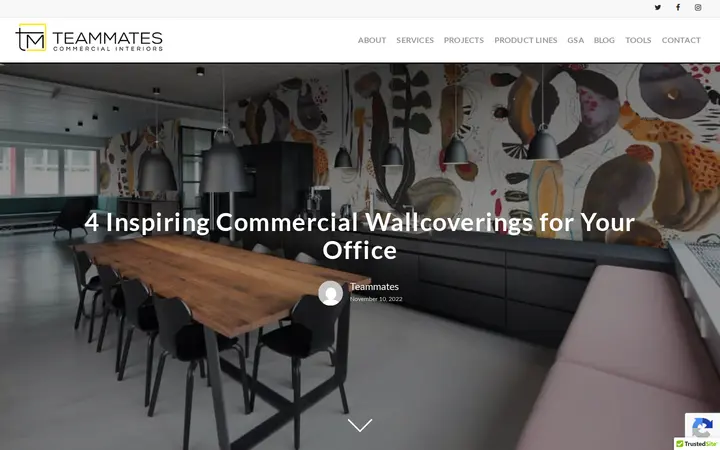 /4-inspiring-commercial-wallcoverings-for-your-office — Teammates Commercial Interiors