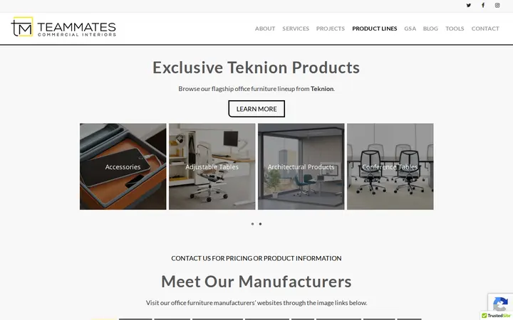 /product-lines — Teammates Commercial Interiors