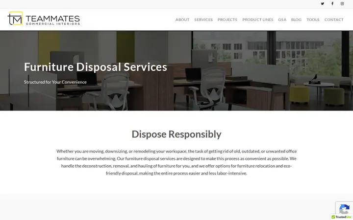 /services/furniture-disposal-services — Teammates Commercial Interiors