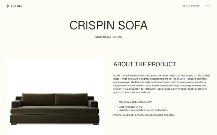 /product/crispin-sofa — The Den - Cherry Creek