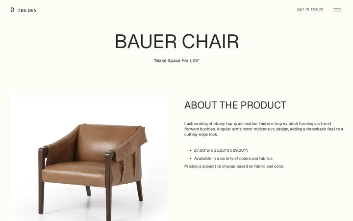 /product/bauer-chair — The Den - Cherry Creek