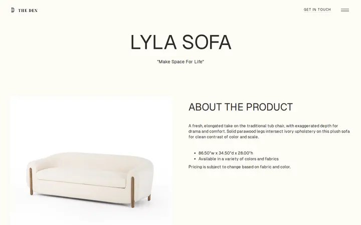 /product/lyla-sofa — The Den - Cherry Creek
