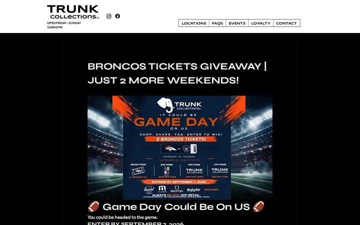/eventsbroncostickets — Trunk Collections