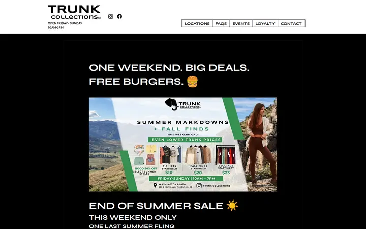 /eventsone-weekend-big-deals-free-burgers — Trunk Collections