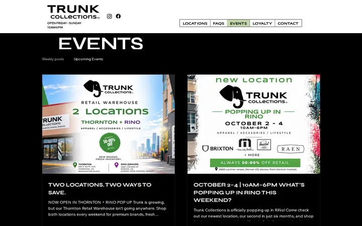 /events — Trunk Collections