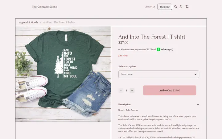 /product/and-into-the-forest-i-t-shirt/TEX7OCOX7CJFEZ23BEJY26NM — The Colorado Scene