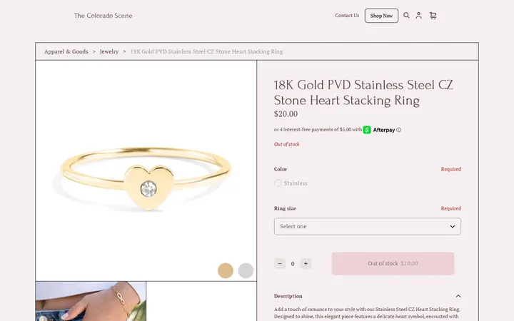 /product/18k-gold-pvd-stainless-steel-cz-stone-heart-stacking-ring/VOSOS3H3MK5D33OGIWBQO67I — The Colorado Scene