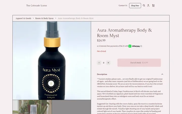 /product/aura-aromatherapy-body-room-myst/YCMLXZFII6ZJZSEDGNVE34FI — The Colorado Scene
