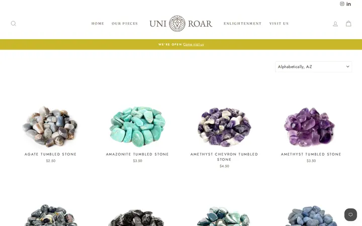 /collections/tumbled-stones-1 — Uni-Roar