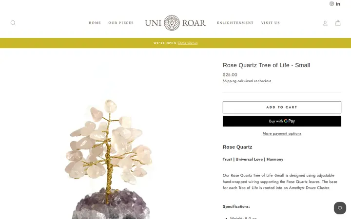 /collections/tree-of-life/products/rose-quartz-tree-of-life-small — Uni-Roar