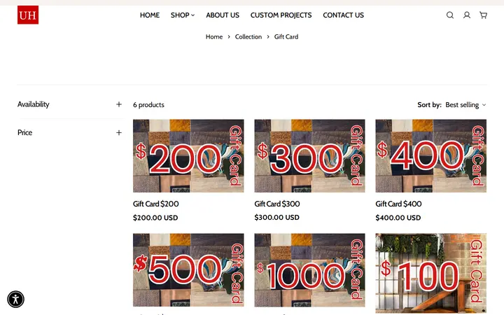 /collections/gift-card — Urban Hardwood Furniture