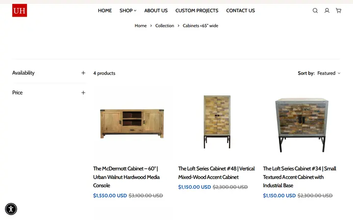 /collections/small-cabinets-36 — Urban Hardwood Furniture