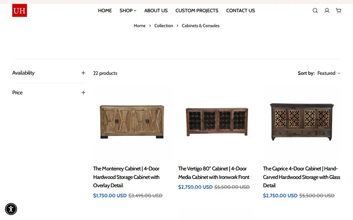 /collections/cabinets-and-consoles — Urban Hardwood Furniture