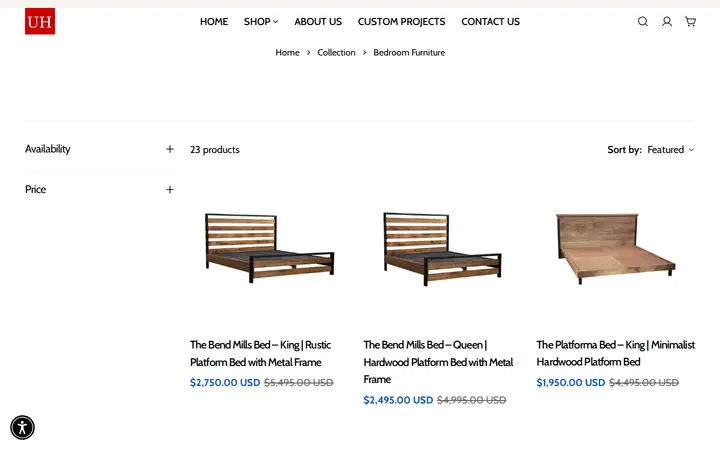 /collections/bedroom-furniture — Urban Hardwood Furniture