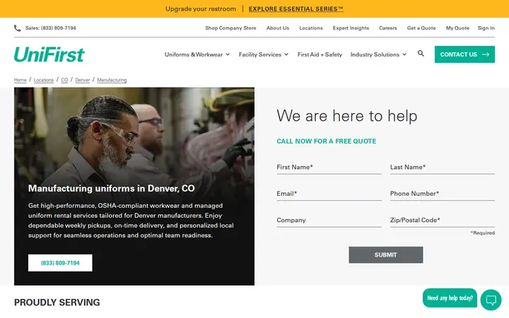 /locations/co/denver/manufacturing — UniFirst Uniform Services - Denver