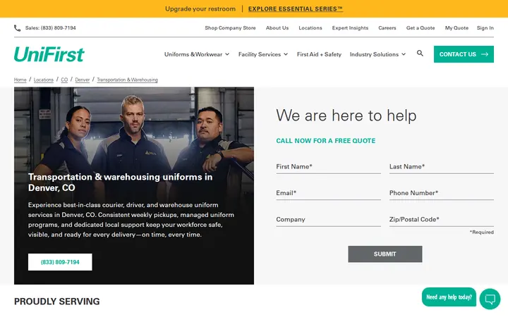 /locations/co/denver/transportation-and-warehousing — UniFirst Uniform Services - Denver