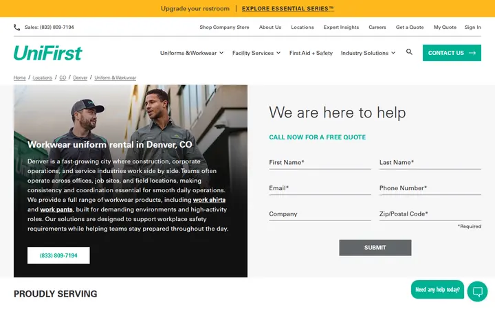 /locations/co/denver/uniform-workwear — UniFirst Uniform Services - Denver