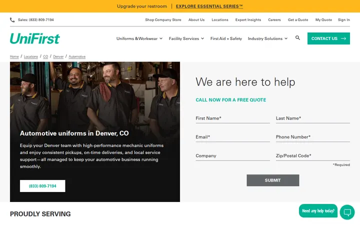 /locations/co/denver/automotive — UniFirst Uniform Services - Denver