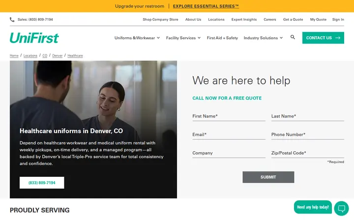 /locations/co/denver/healthcare — UniFirst Uniform Services - Denver