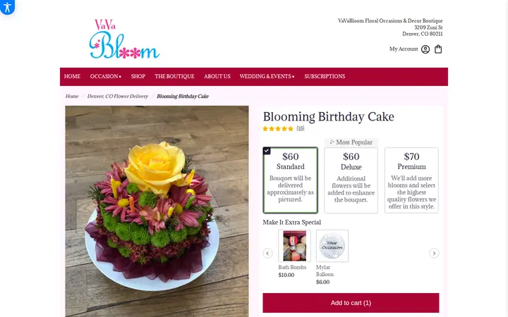 /denver-vavabloom-floral-occasions-decor-boutique/blooming-birthday-cake.html — VaVaBloom Floral Occasions & Decor Boutique