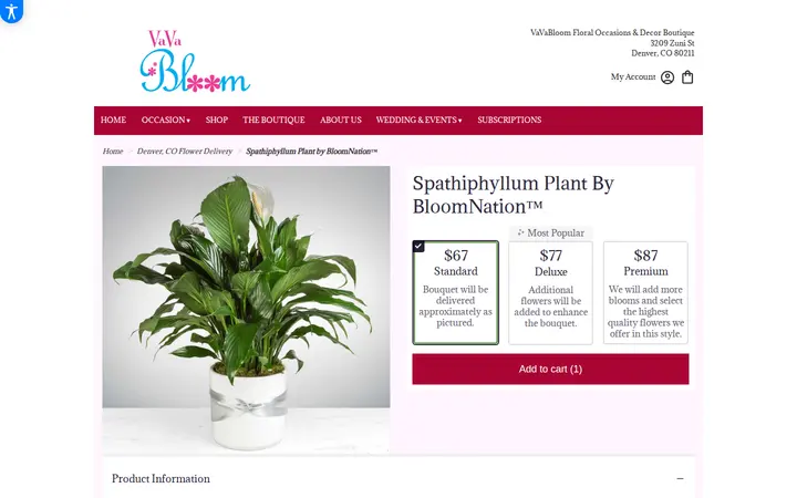 /denver-vavabloom-floral-occasions-decor-boutique/spathiphyllum-plant-by-bloomnation.html — VaVaBloom Floral Occasions & Decor Boutique