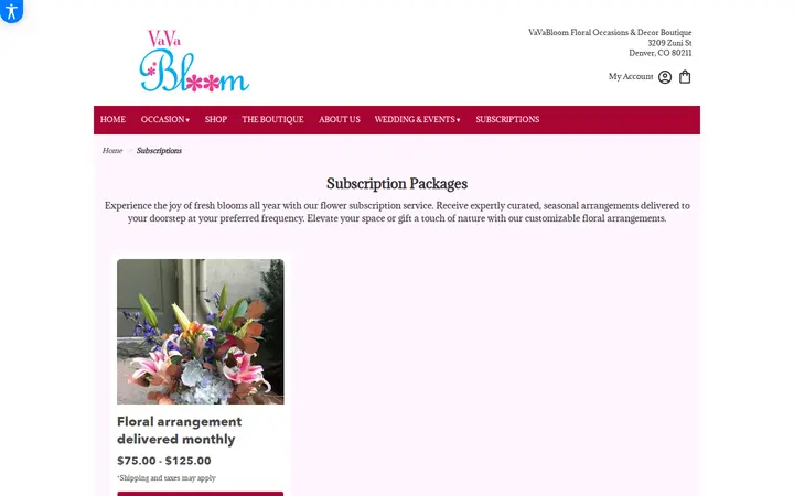 /flower-subscriptions — VaVaBloom Floral Occasions & Decor Boutique