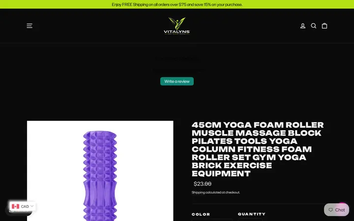 /collections/vigor/products/45cm-yoga-foam-roller-muscle-massage-block-pilates-tools-yoga-column-fitness-foam-roller-set-gym-yoga-brick-exercise-equipment — Vitalyns