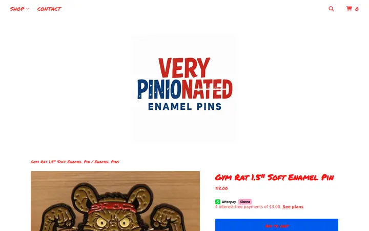 /product/gym-rat-15-soft-enamel-pin — Very Pinionated
