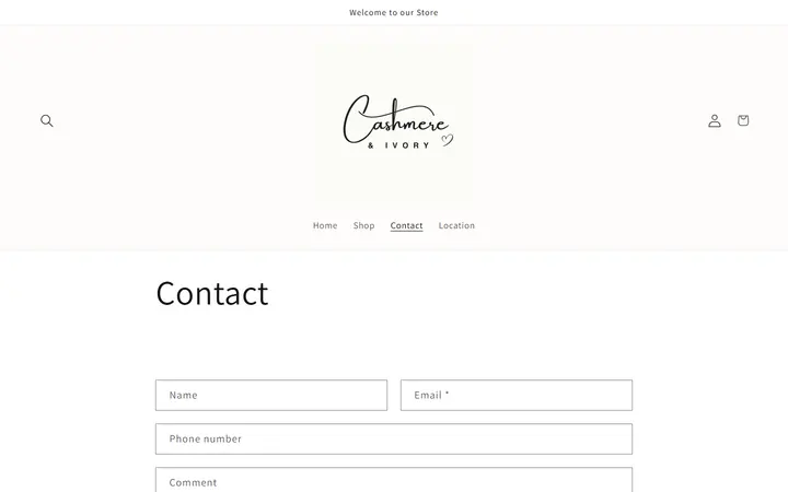 /pages/contact — Cashmere & Ivory Women's Boutique