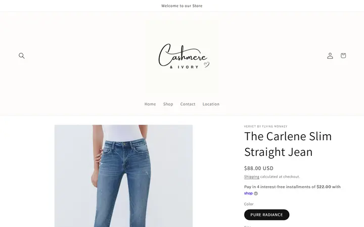 /products/mid-rise-medium-dark-ankle-slim-straight-jeans-t6938 — Cashmere & Ivory Women's Boutique