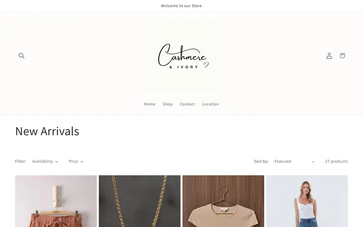 /collections/new-arrivals — Cashmere & Ivory Women's Boutique
