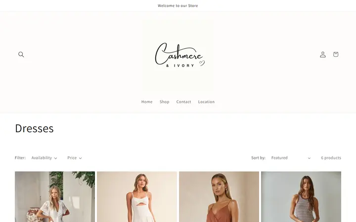 /collections/dresses — Cashmere & Ivory Women's Boutique