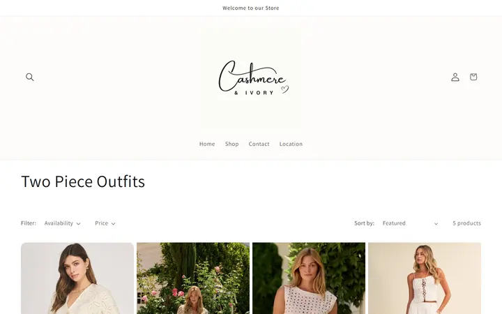 /collections/two-piece-outfits — Cashmere & Ivory Women's Boutique