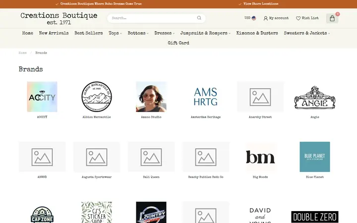 /brands — CREATIONS BOUTIQUE