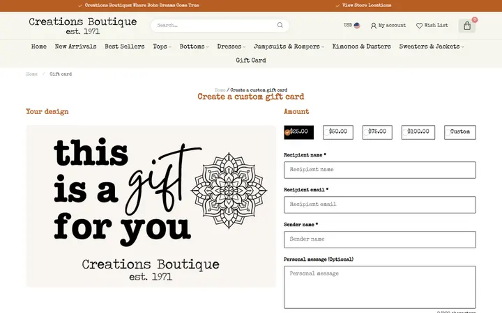 /buy-gift-card — CREATIONS BOUTIQUE