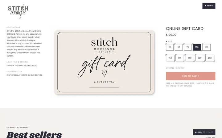 /products/online-gift-card — Stitch Boutique of Denver