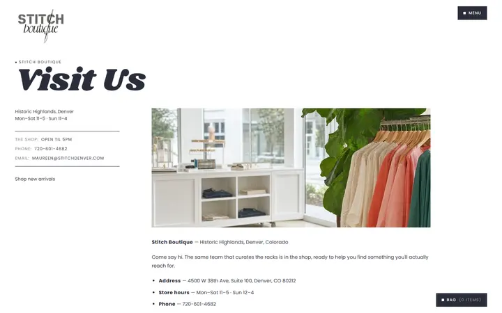 /pages/contact — Stitch Boutique of Denver