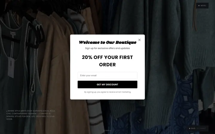 Website of Stitch Boutique of Denver
