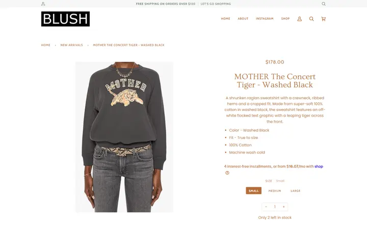 /collections/new-arrivals/products/mother-the-concert-tiger-washed-black — Blush