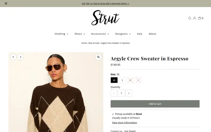 /collections/new-arrivals/products/argyle-crew-sweater-in-espresso — Strut Boutique