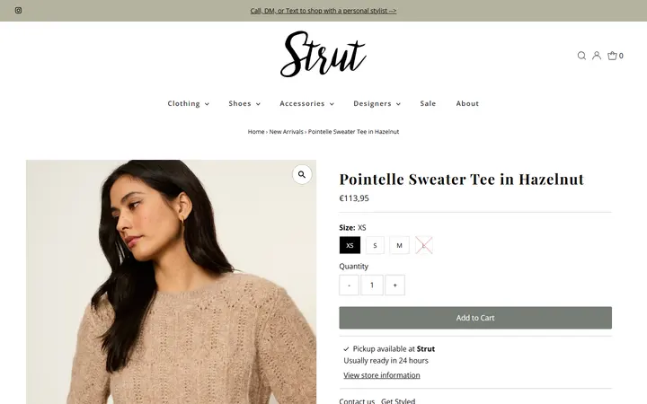 /collections/new-arrivals/products/pointelle-sweater-tee-in-hazelnut — Strut Boutique
