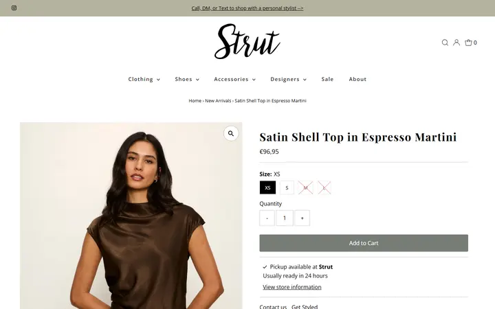 /collections/new-arrivals/products/satin-shell-top-in-espresso-martini — Strut Boutique