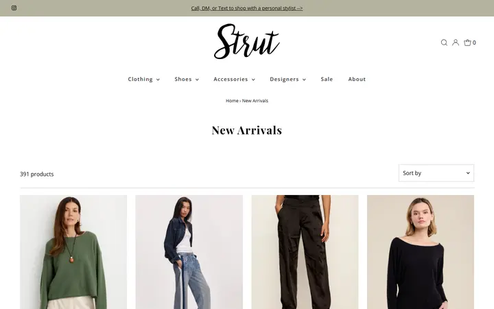 /collections/new-arrivals — Strut Boutique