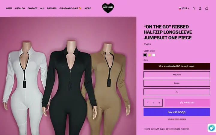 /products/on-the-go-ribbed-halfzip-longsleeve-jumpsuit-one-piece — Estilo lausiv luxury boutique