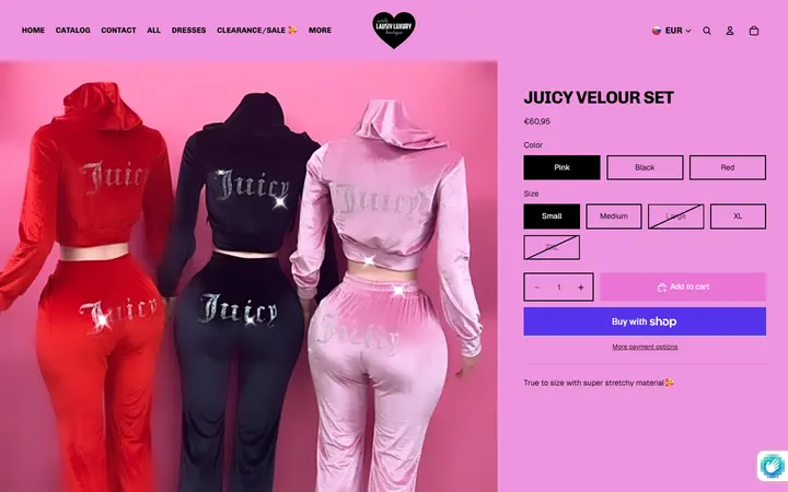 /products/juicy-velour-set — Estilo lausiv luxury boutique
